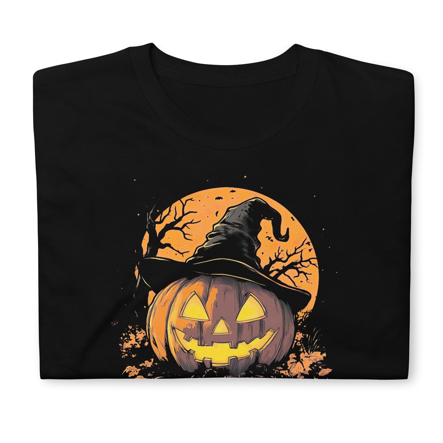 Unisex Halloween T-Shirt: Pumpkin in the Night