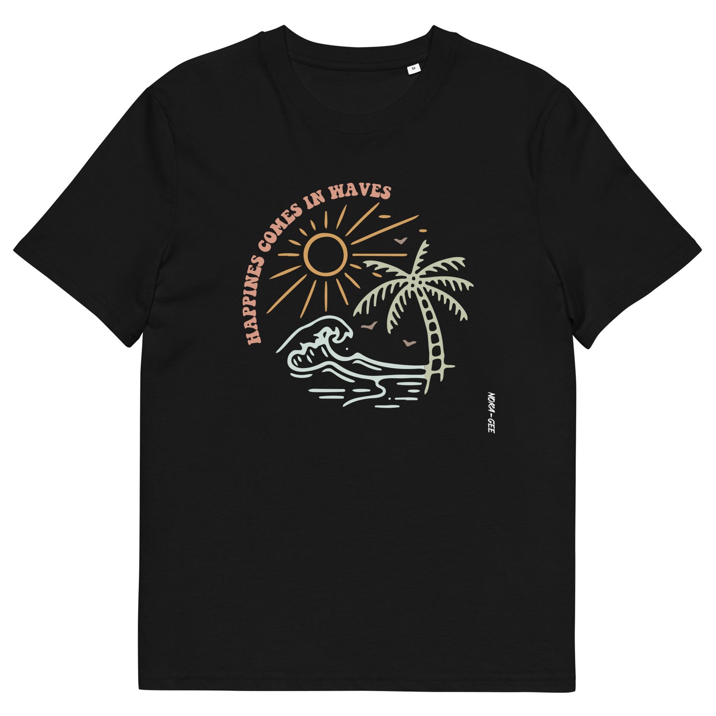 Unisex t-shirt: happiness comes in waves