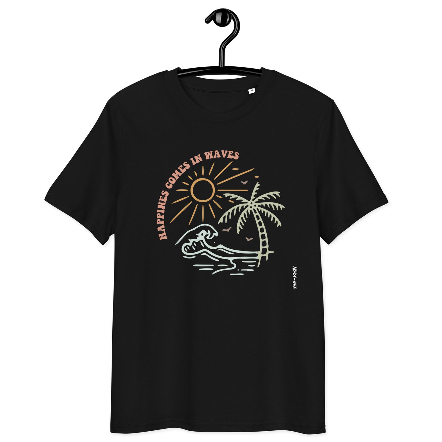 Unisex t-shirt: happiness comes in waves