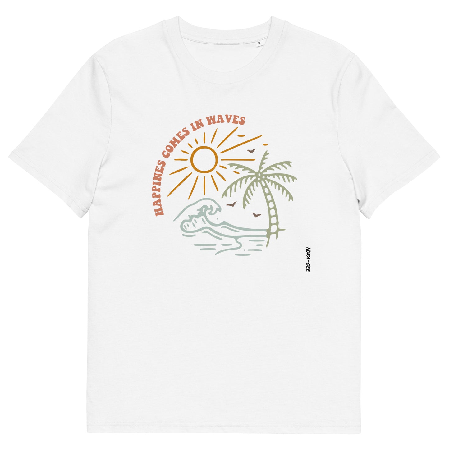 Unisex t-shirt: happiness comes in waves