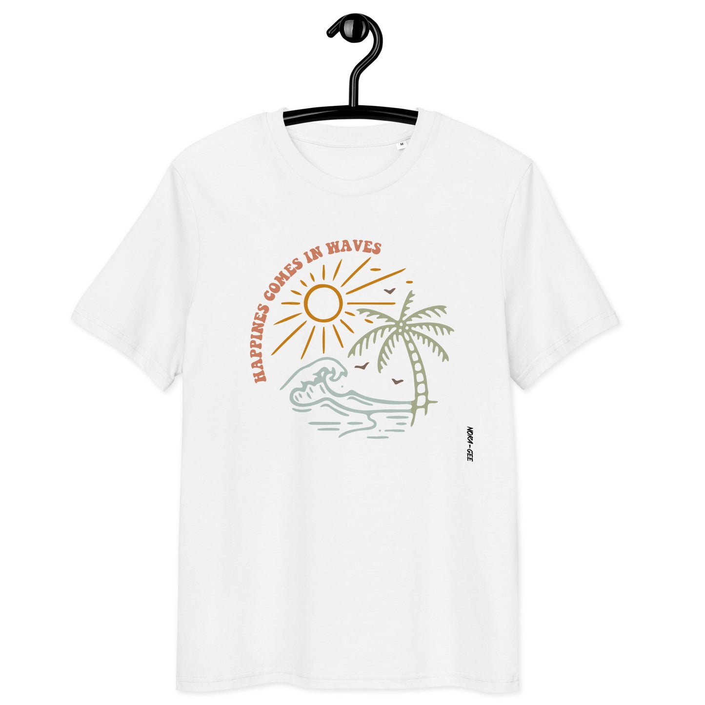 Unisex t-shirt: happiness comes in waves